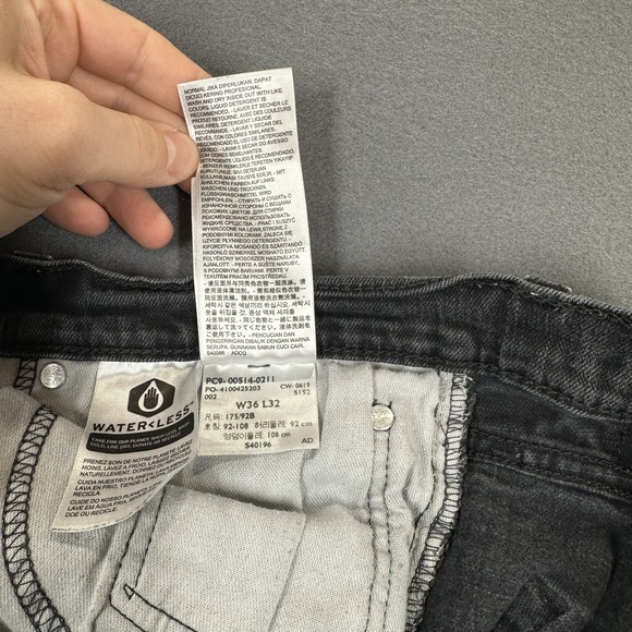 Vintage Levi's 514 Jeans Mens 36x32 Gray Stretch Denim Mid Rise Straight Leg - Picture 7 of 11